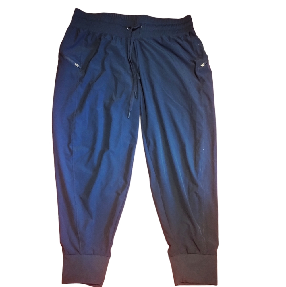 Athletic Works Women's Blue Joggers Pockets Drawstring Size Large (12-14)
